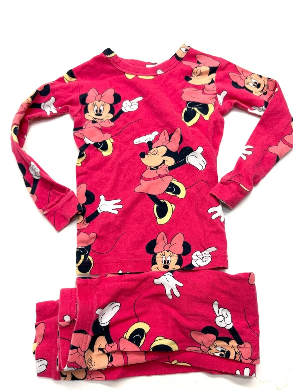 Gap Kids x Disney Pink Minnie Mouse Organic Cotton Pajama Set